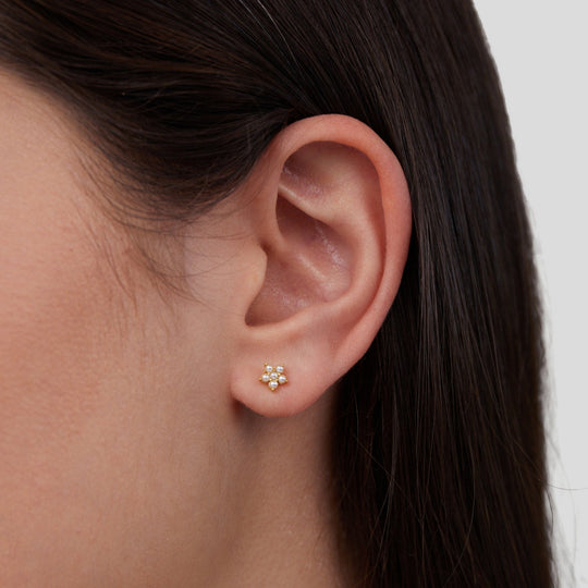 Boucles d'oreilles perles fleurissantes