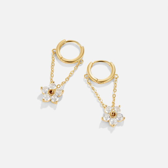 Boucles d'oreilles en cristal pétale épanoui