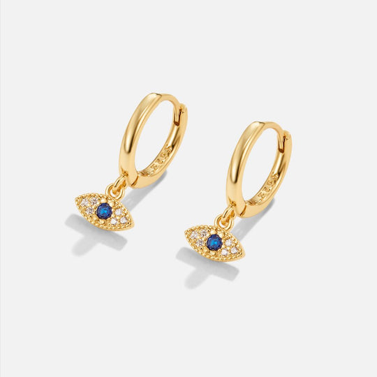 Boucles d'oreilles pendantes en œil bleu