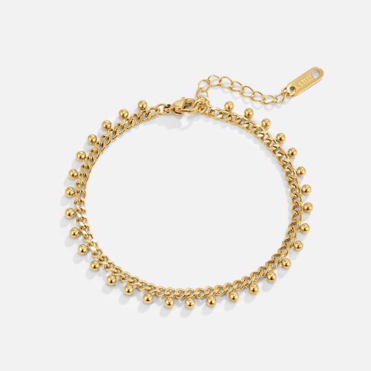 Bracelet Goutte de Chaîne Cubaine en Brie