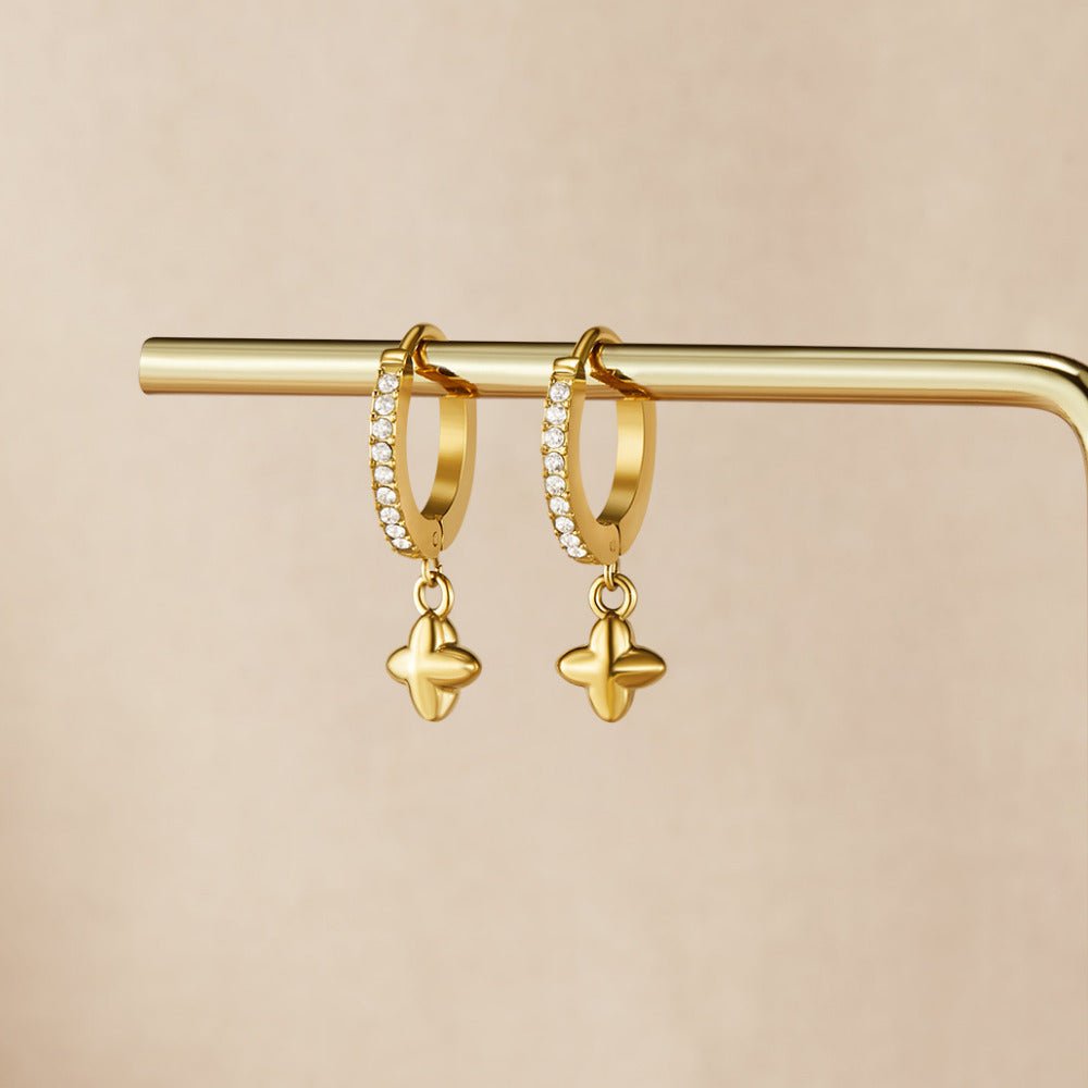 Boucles d'oreilles créoles en forme de pétale de bulle