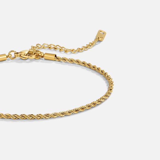 Bracelet de Cheville Calla Chaîne Torsadée en Or