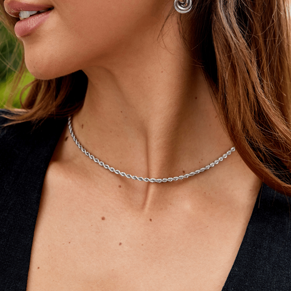 Collier en Chaîne Tordue Calla Argent