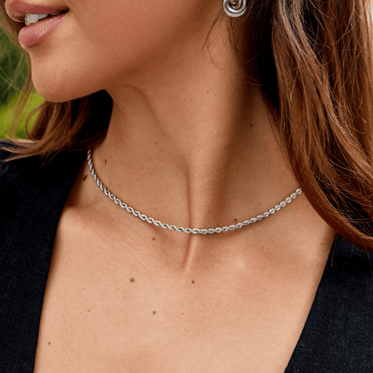 Collier en Chaîne Tordue Calla Argent