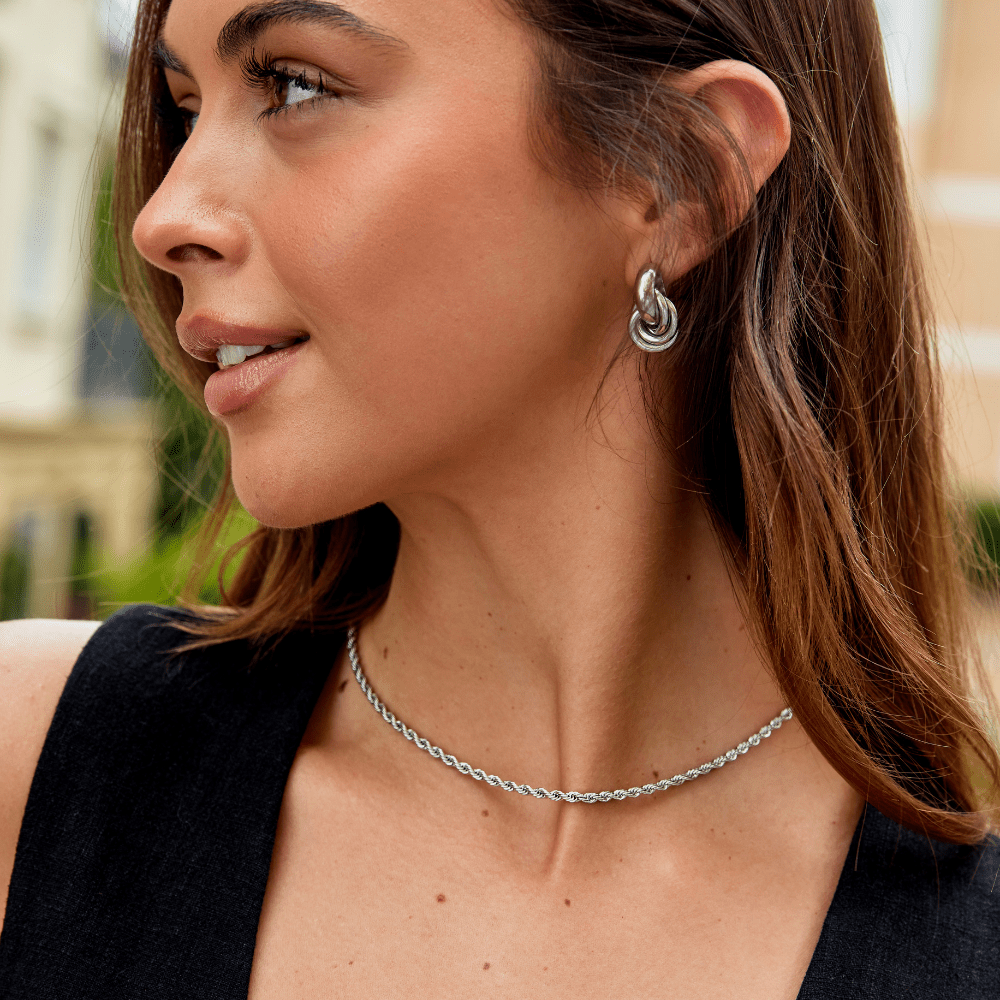 Collier en Chaîne Tordue Calla Argent