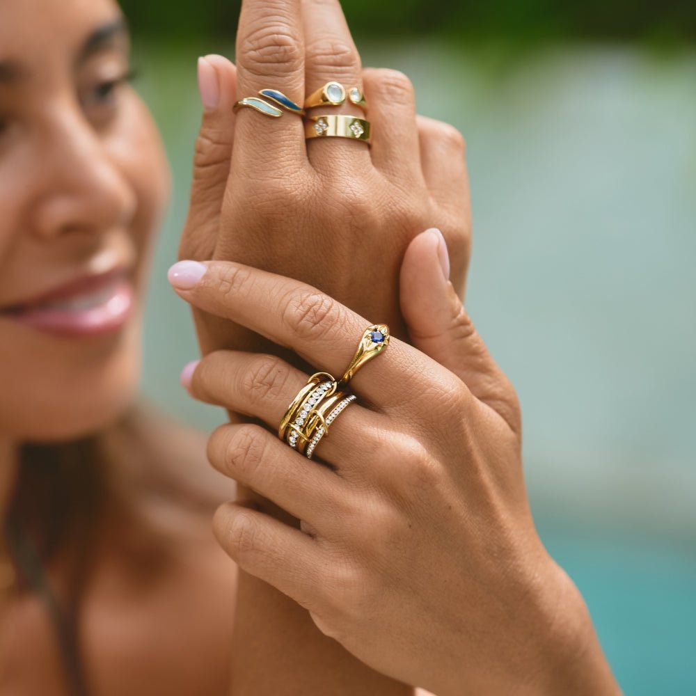 Bague Étoile Bleu Céleste