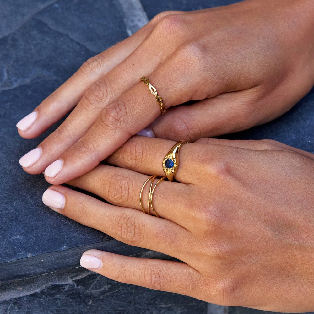 Bague Étoile Bleu Céleste