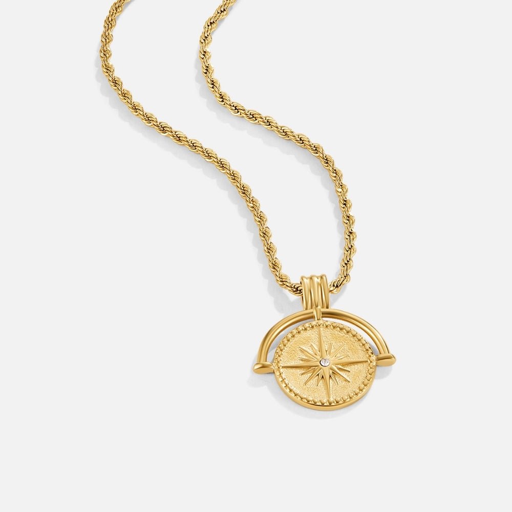 Collier de pièce d'or céleste
