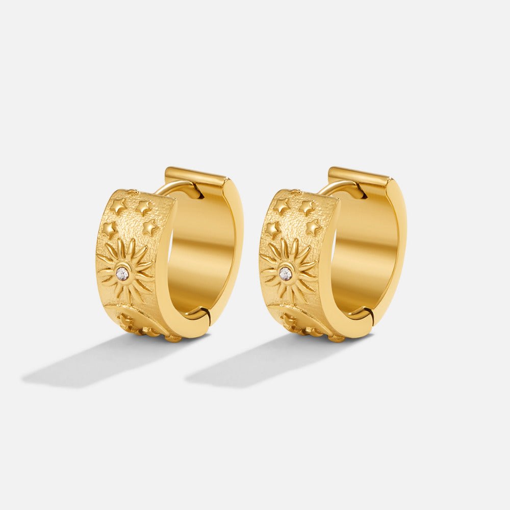 Boucles d'oreilles créoles en or céleste