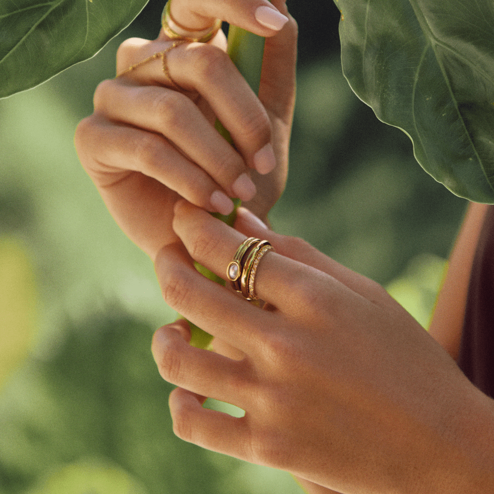 Bague Chunky Perle en Or 18K