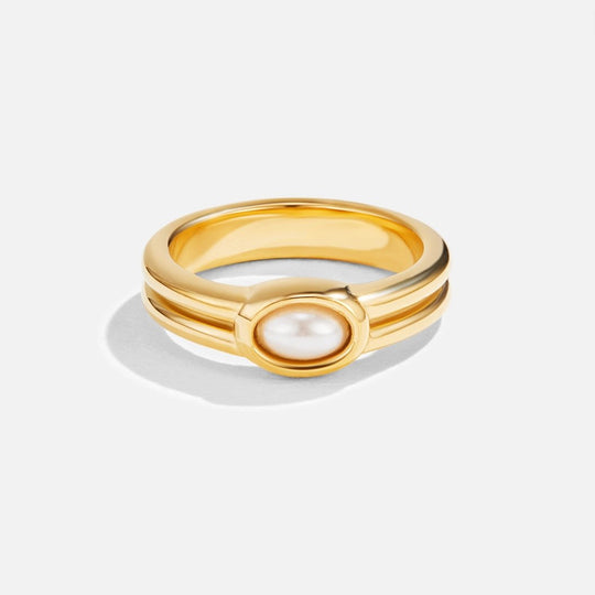 Bague Chunky Perle en Or 18K