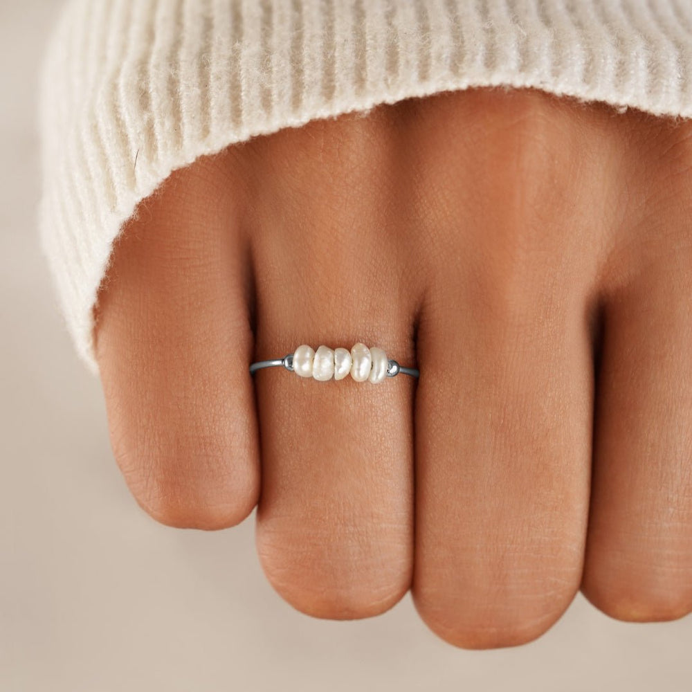 Bague en Argent avec Perle d'Eau Douce Classique