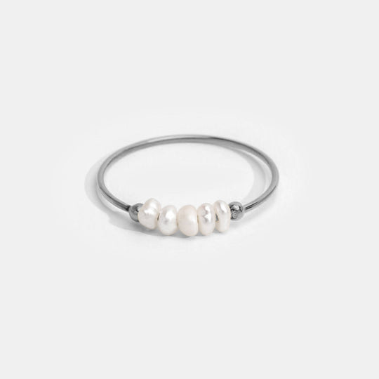 Bague en Argent avec Perle d'Eau Douce Classique