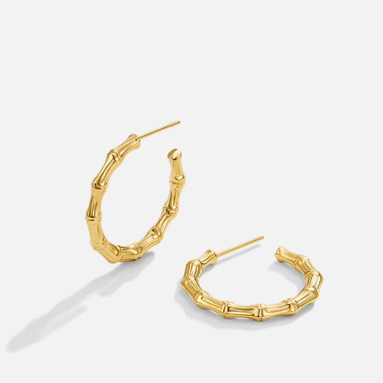 Boucles d'oreilles classiques en bambou