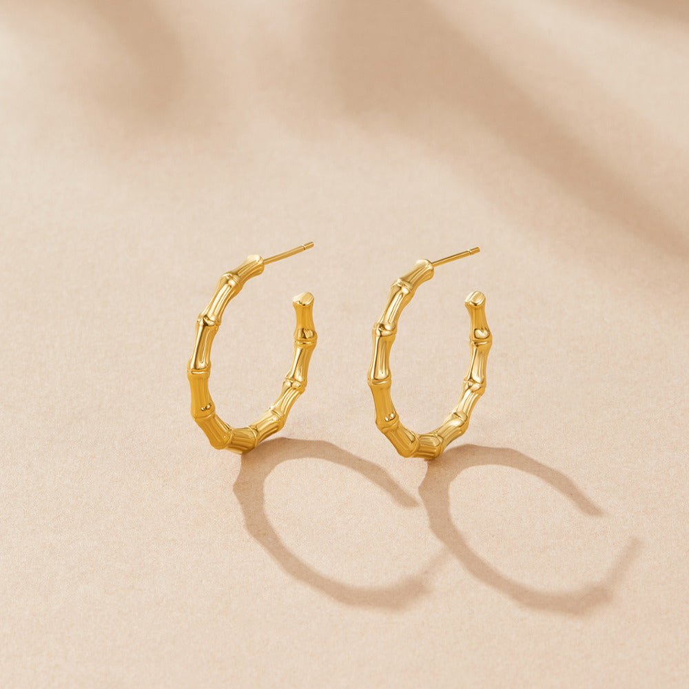 Boucles d'oreilles classiques en bambou