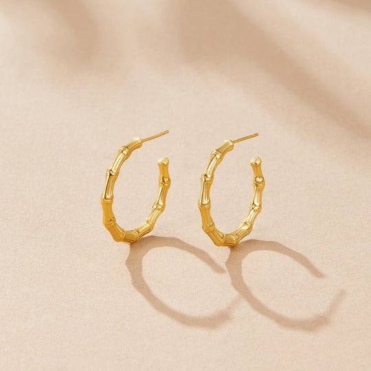 Boucles d'oreilles classiques en bambou
