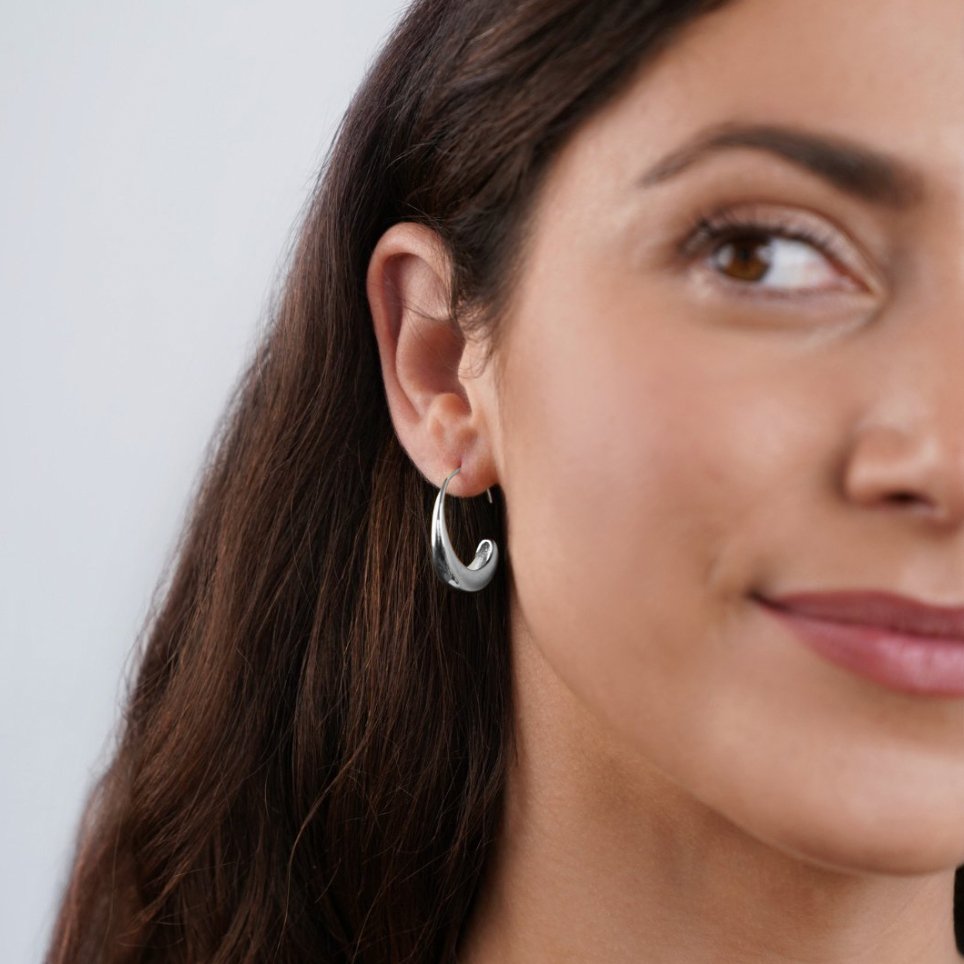 Boucles d'Oreilles Créoles Argent Classiques