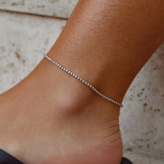 Bracelet de Cheville Tennis Cordelia en Or