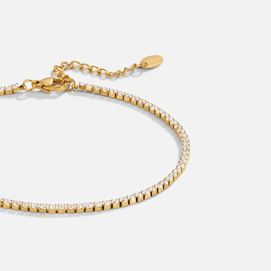 Bracelet de Cheville Tennis Cordelia en Or