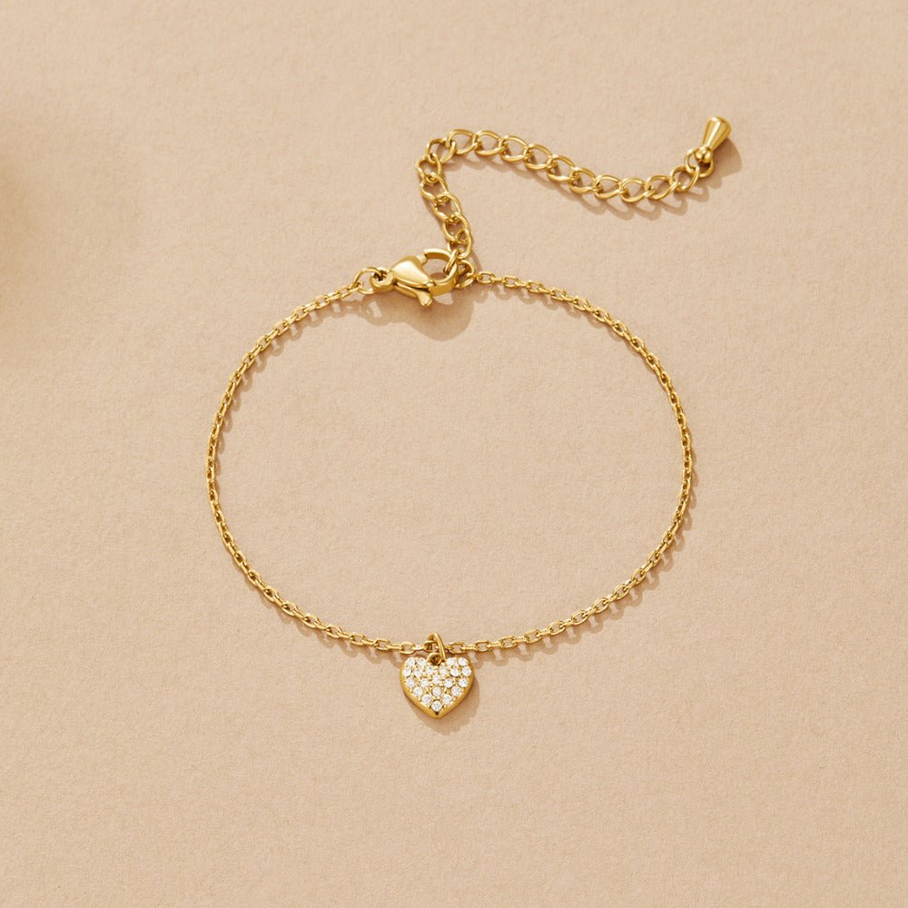 Bracelet en forme de cœur 'Fou d'amour'