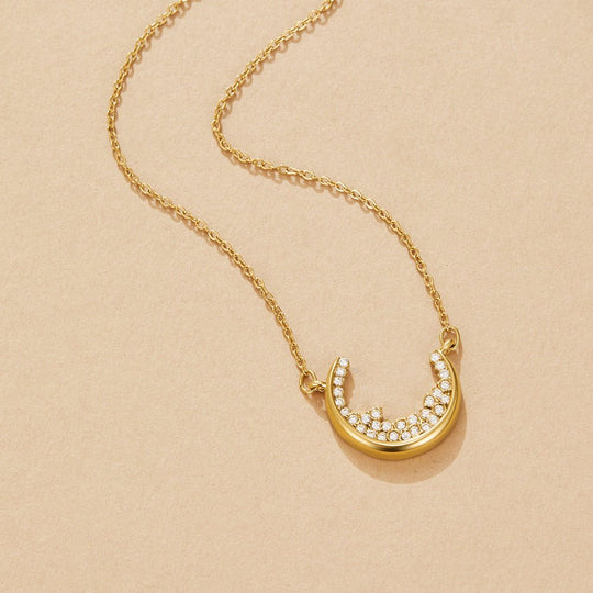 Collier Pendentif Lune Croissante