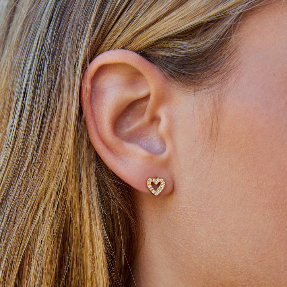 Boucles d'oreilles clous en cristal