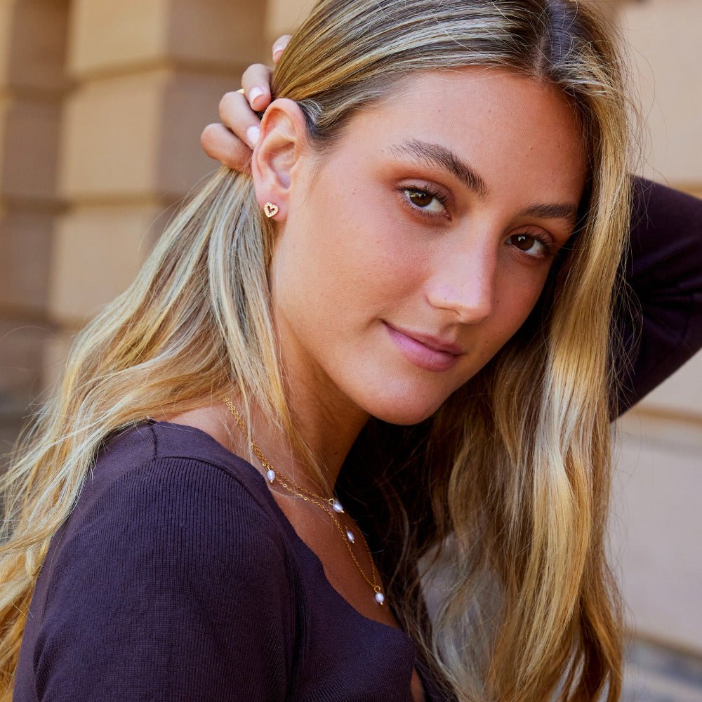 Boucles d'oreilles clous en cristal
