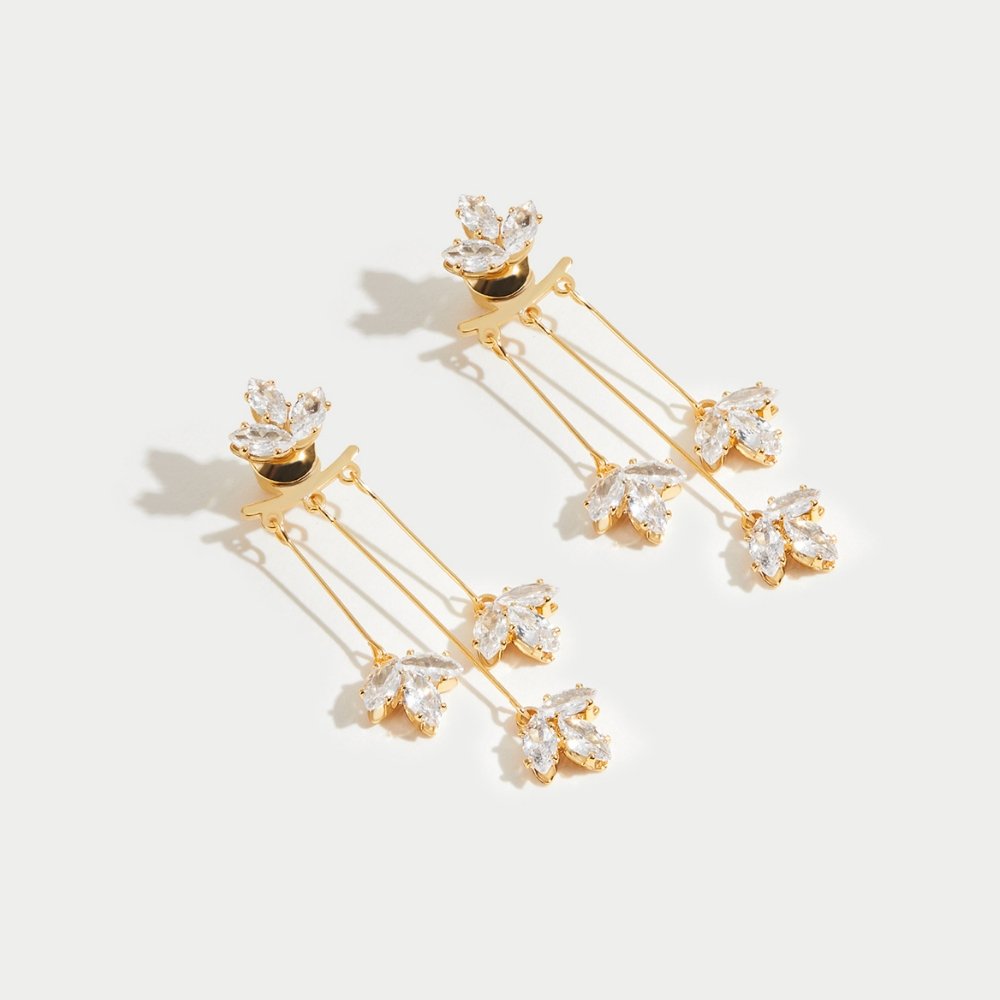Boucles d'oreilles Crystal Lotus Waterfall