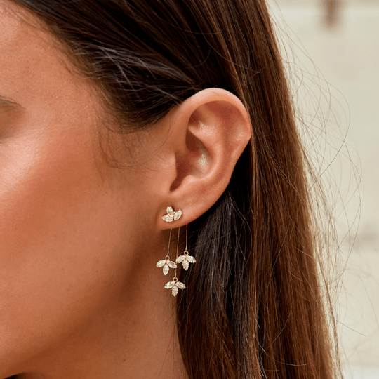 Boucles d'oreilles Crystal Lotus Waterfall