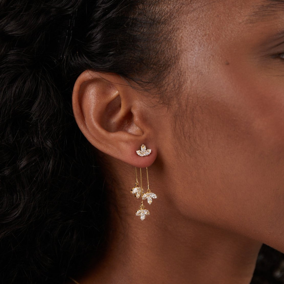 Boucles d'oreilles Crystal Lotus Waterfall