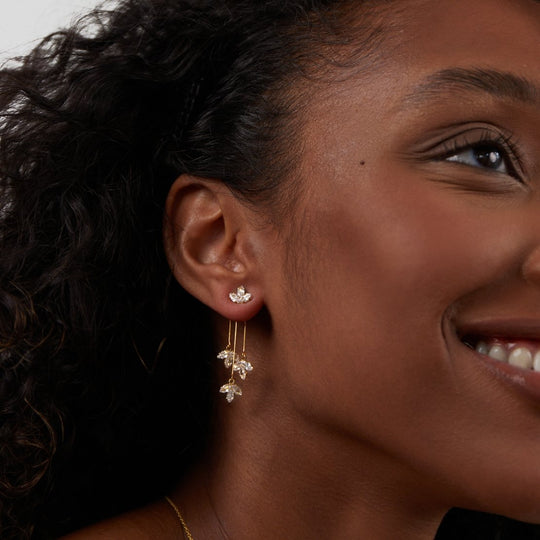 Boucles d'oreilles Crystal Lotus Waterfall