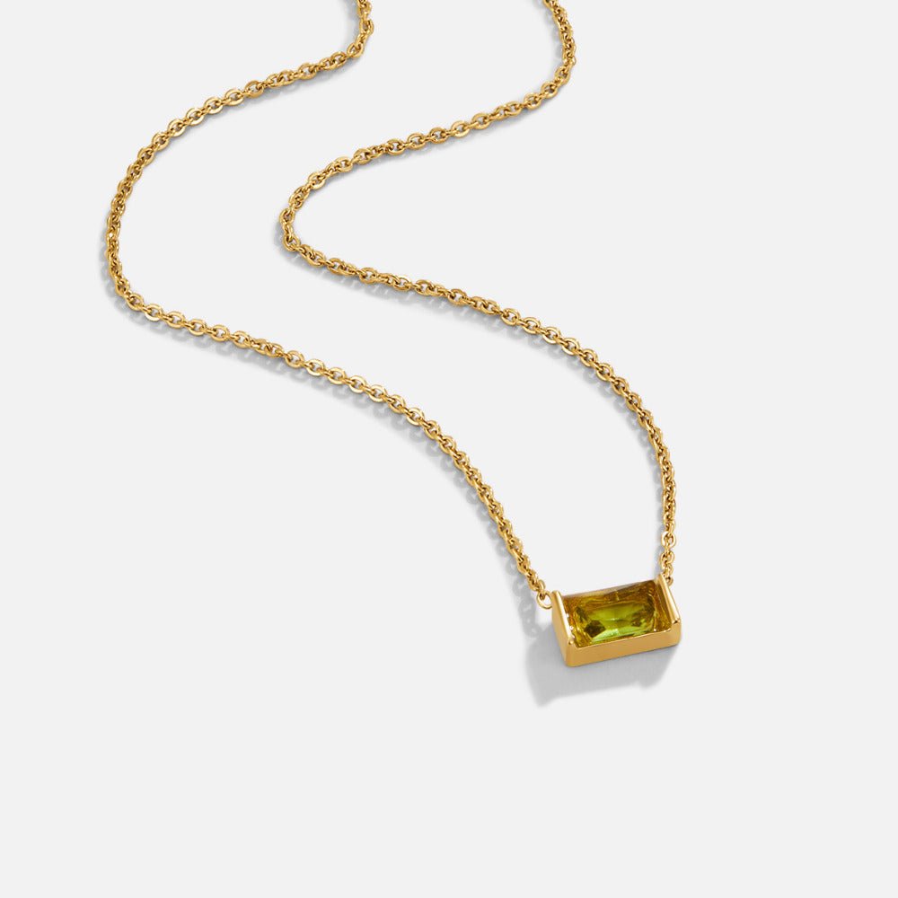 Collier Pendentif en Péridot Cristal
