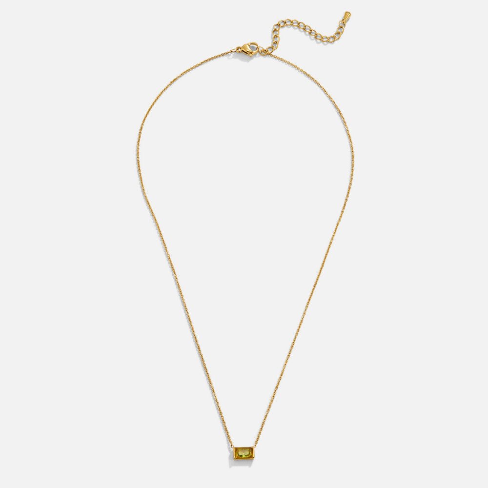 Collier Pendentif en Péridot Cristal