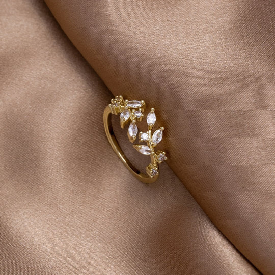Bague Vigne en Cristal Or 18K