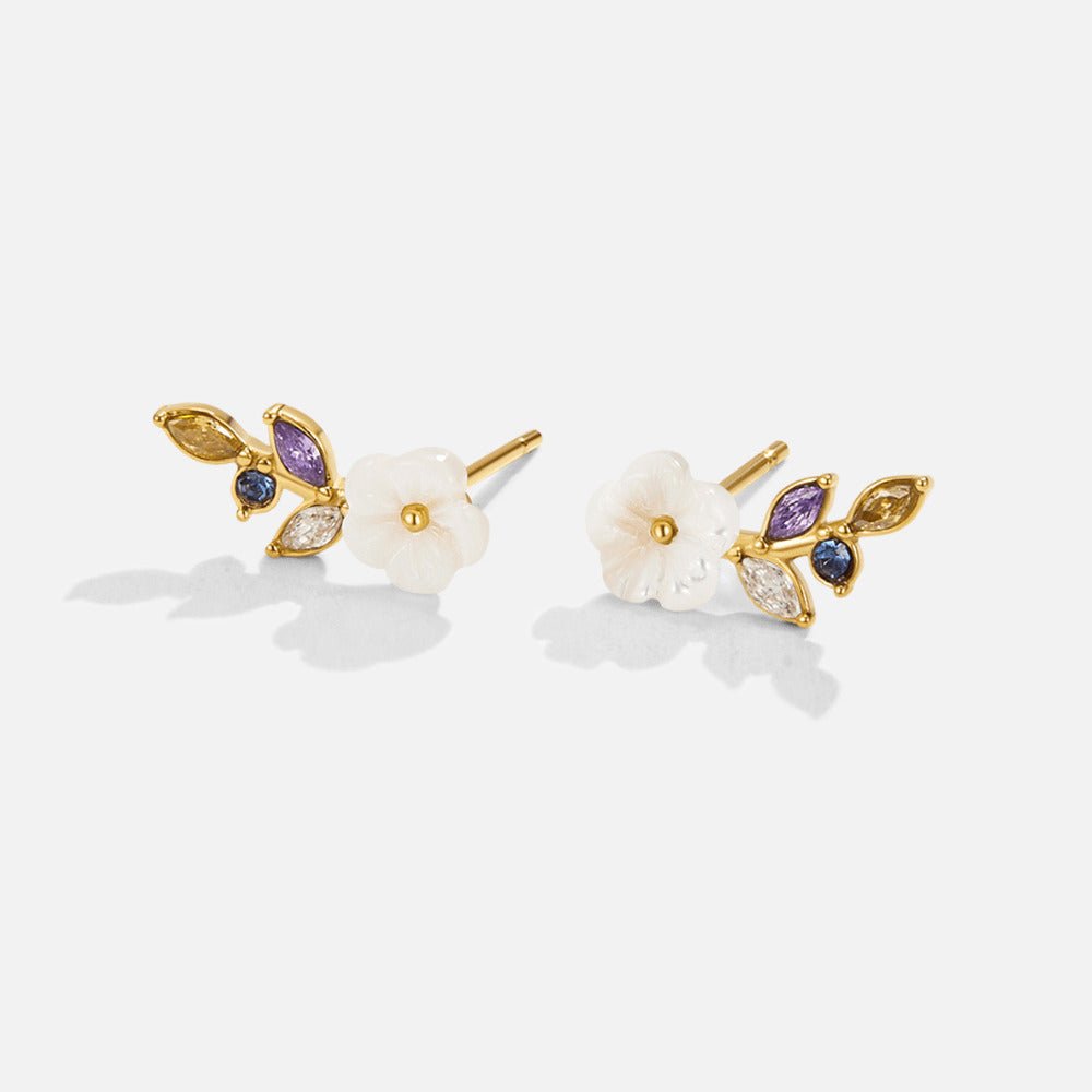 Boucles d'oreilles Crystal White Blossom