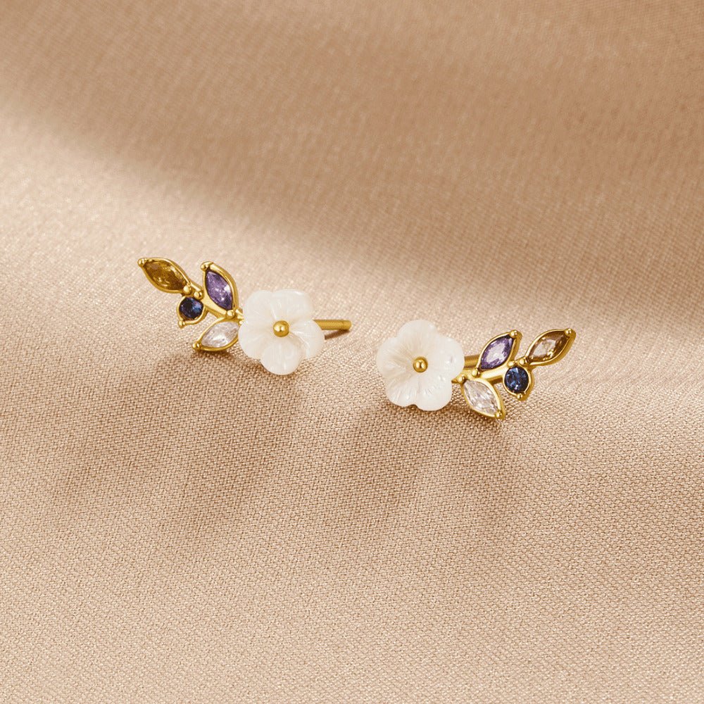 Boucles d'oreilles Crystal White Blossom