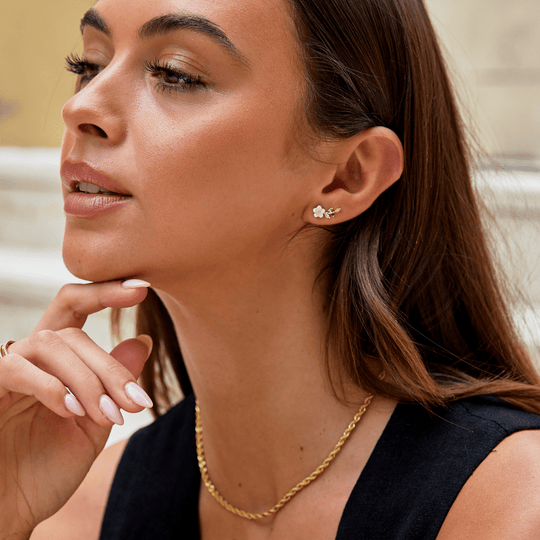 Boucles d'oreilles Crystal White Blossom