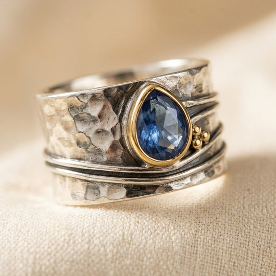 Bague avec Accent en Argent et Or