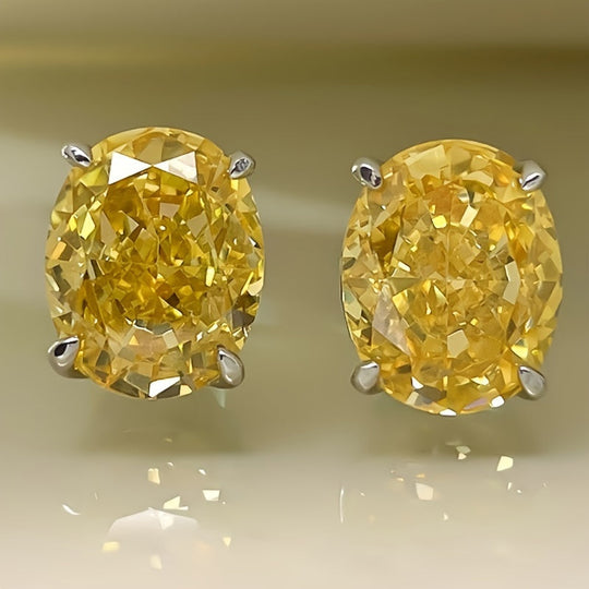 Boucles d'oreilles Éternelles en Or Blanc avec Zirconia