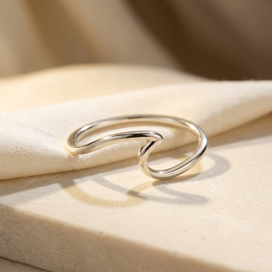 Bague Ouverte Minimaliste en Argent