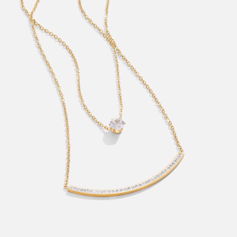Collier Superposé en Cristal Délicat