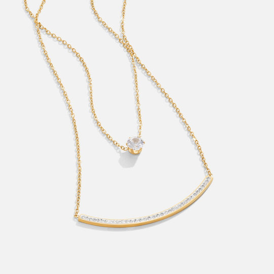 Collier Superposé en Cristal Délicat