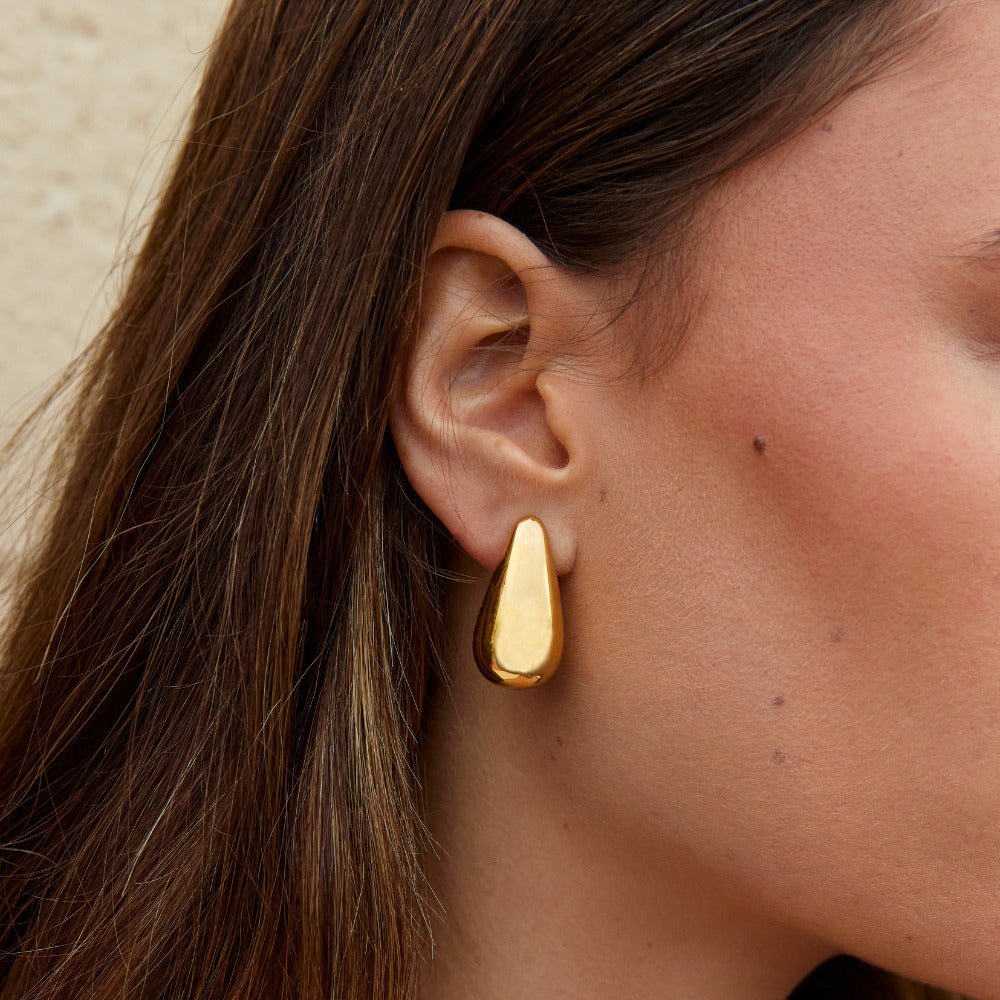 Boucles d'Oreilles Dakota Goutte d'Eau en Or
