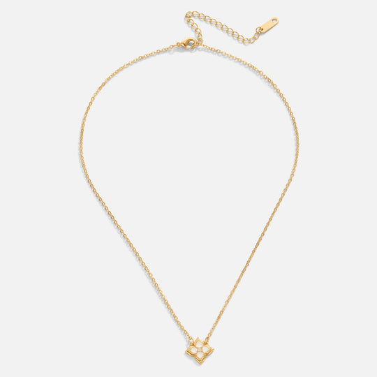 Collier Dalia Trèfle Iris Blanc