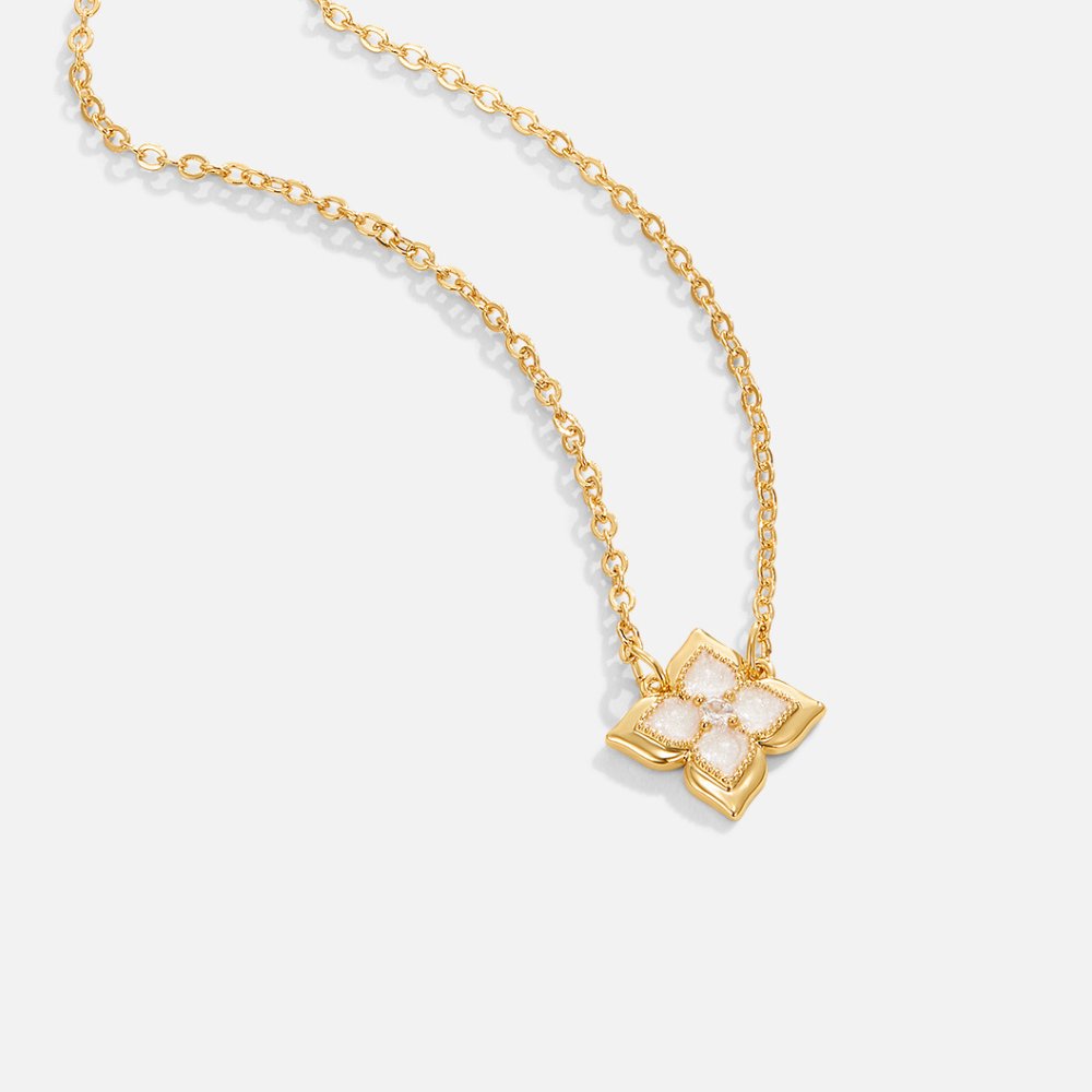 Collier Dalia Trèfle Iris Blanc