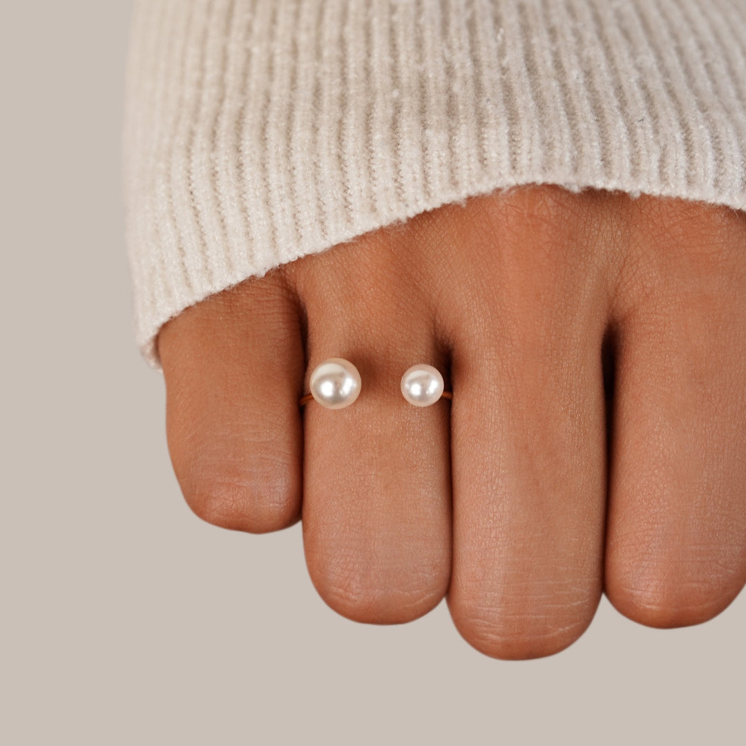 Bague Enveloppante Double Perle Durya