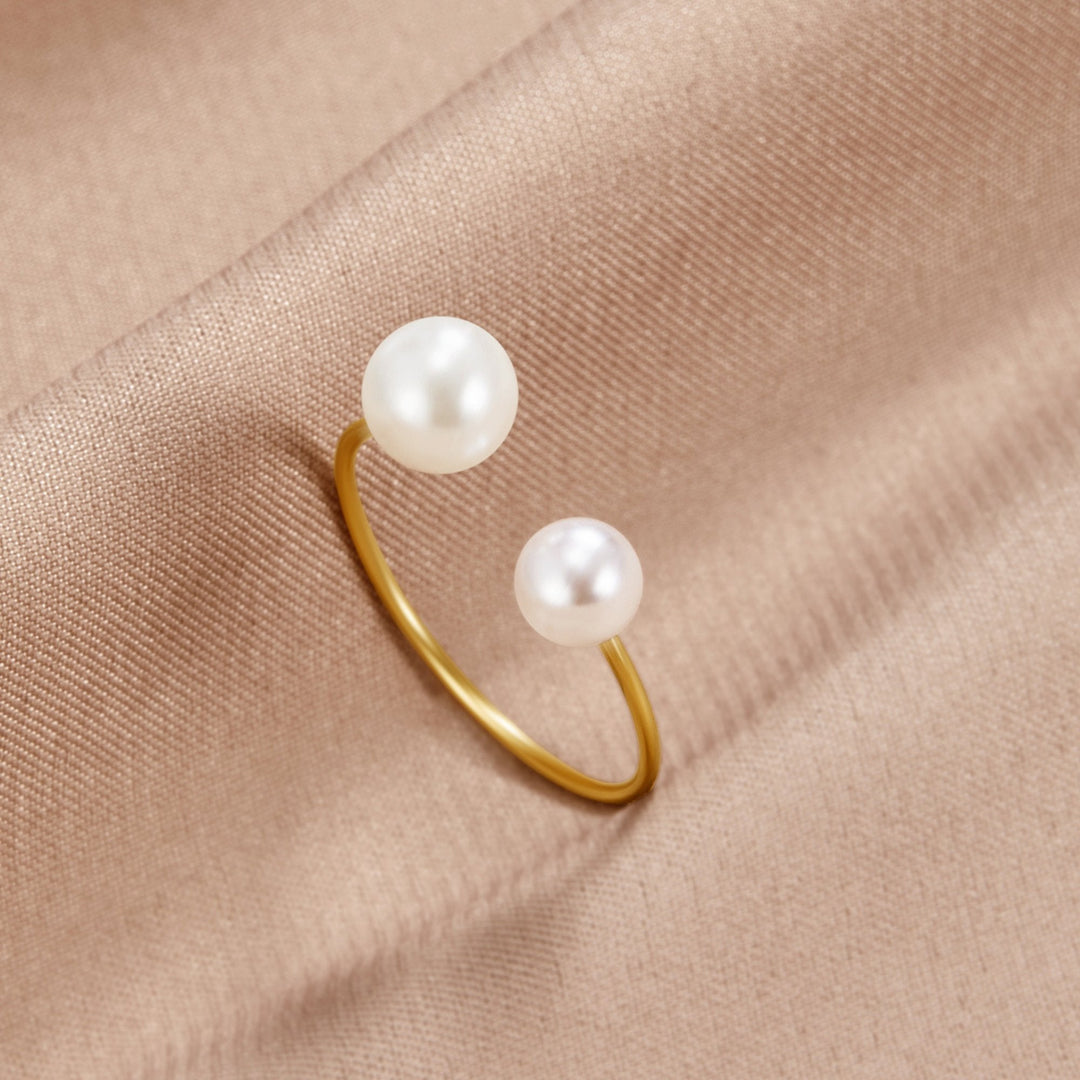 Bague Enveloppante Double Perle Durya