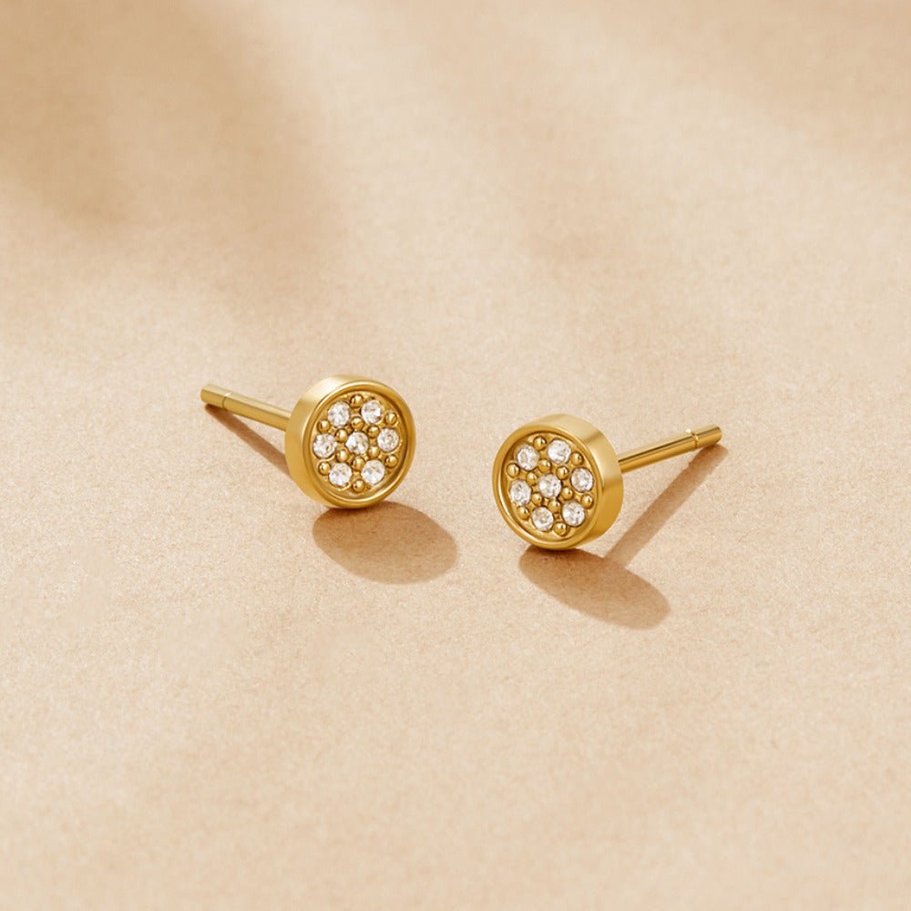 Boucles d'oreilles à clou en cristal Elaine