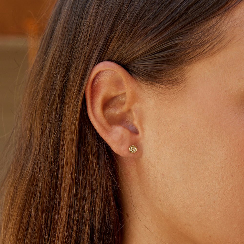 Boucles d'oreilles à clou en cristal Elaine