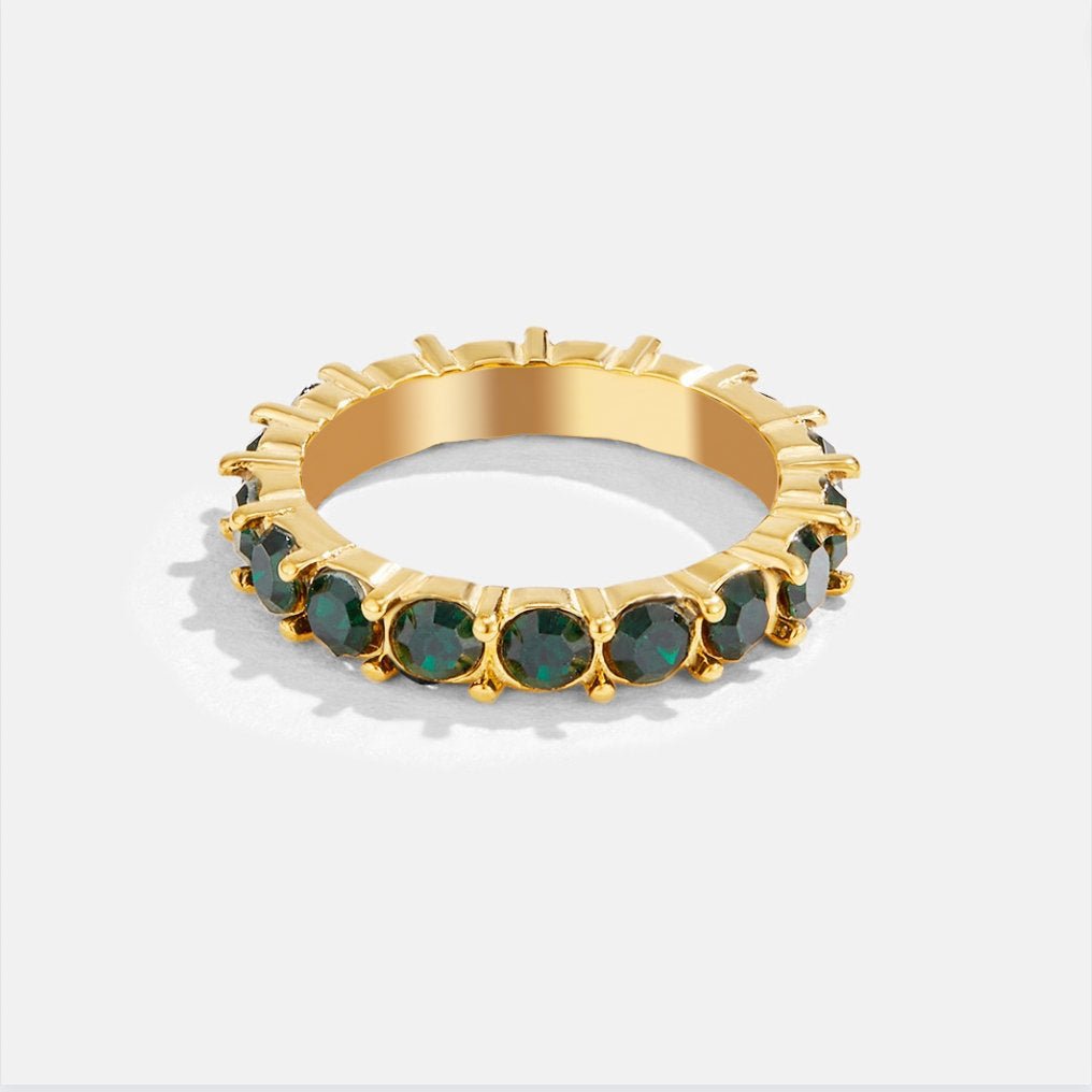 Bague en Cristal Émeraude 18K